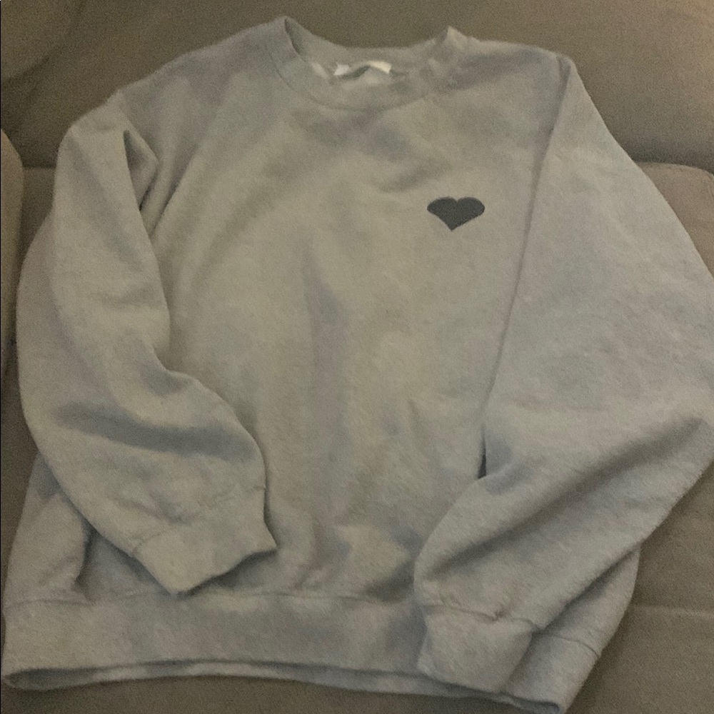 Gray Heart Logo Sweater